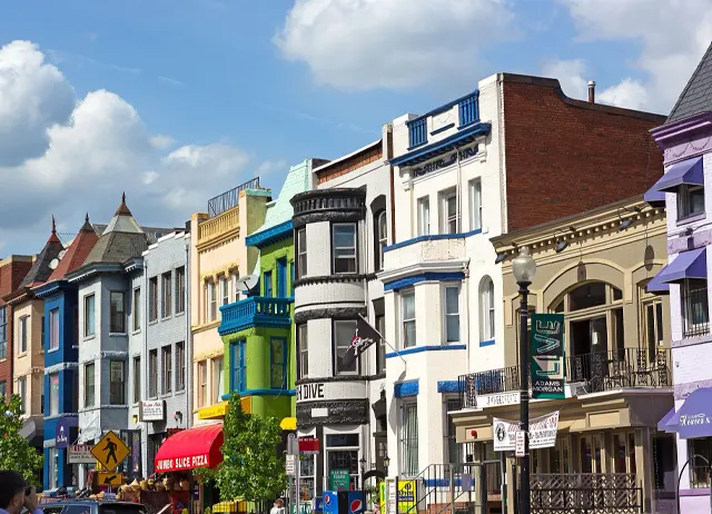 View of the Adams Morgan area in Washington, DC — highlighting neighborhoods where Pro Mobile Locksmith provides trusted home, car, and business locksmith services.